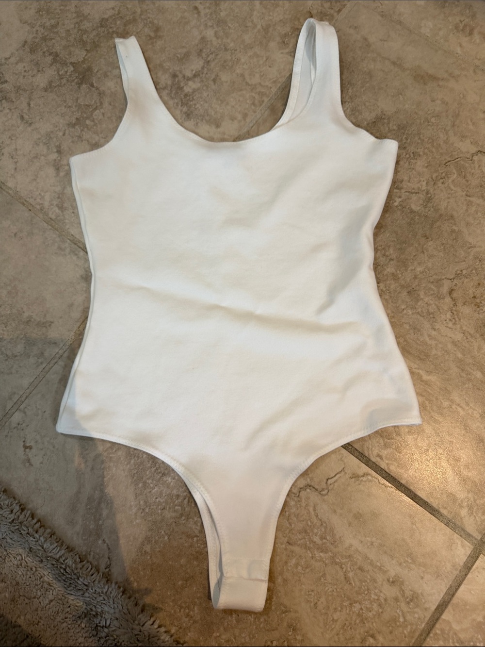 Shinestar White Tank One-Piece Bodysuit